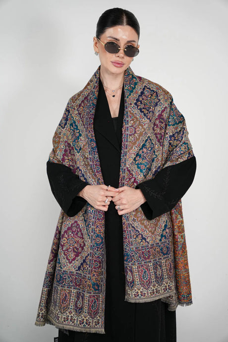 Kalamkari Pashmina Shawl Smack Touch