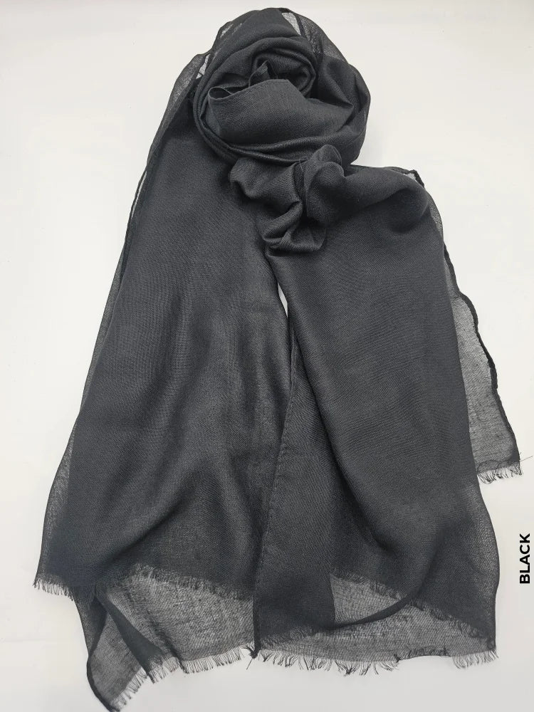 Lightweight Small Size Shawl Hijab Black Scarf (Hijab)