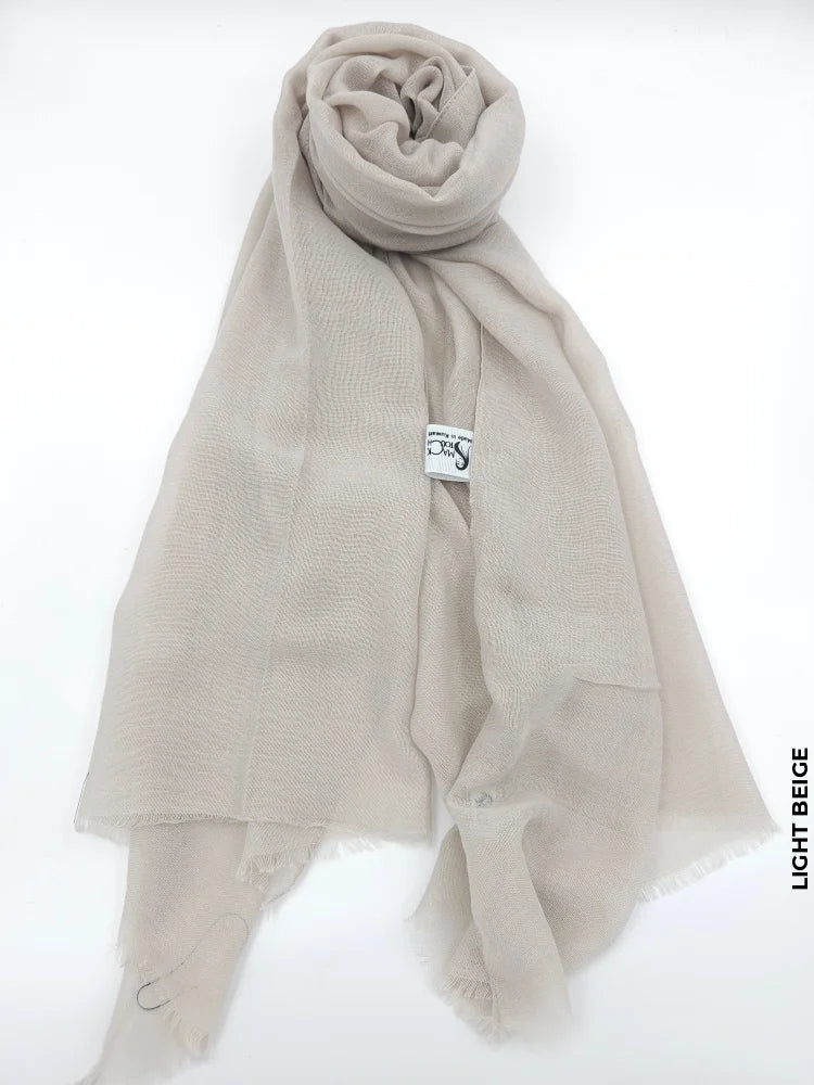 Lightweight Small Size Shawl Hijab Light Beige Scarf (Hijab)