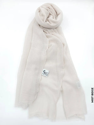 Lightweight Small Size Shawl Hijab Mist Beige Scarf (Hijab)