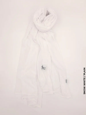 Shaash Turkey High Quality Scarf Snow White / Plain (Hijab)