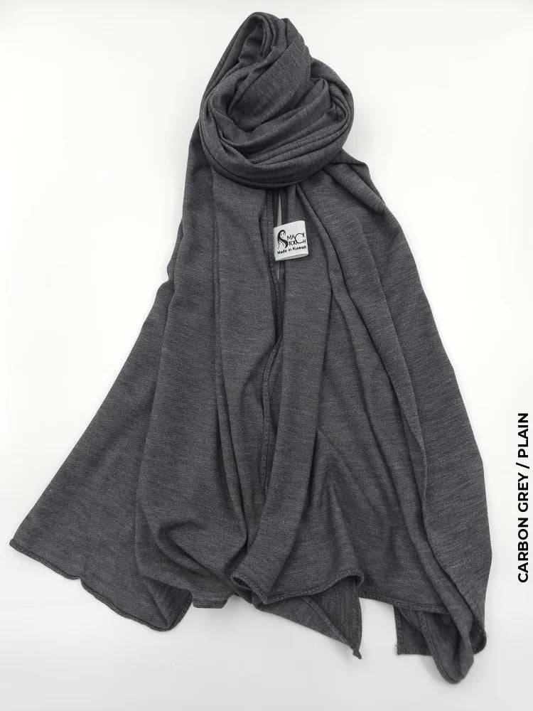 Turkey Malmal Hijab Carbon Grey / Plain Scarf (Hijab)