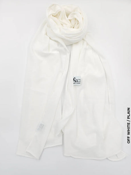 Turkey Malmal Hijab Off White / Plain Scarf (Hijab)