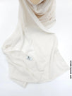 Turkey Scarf Stitched Off White Beige (Hijab)