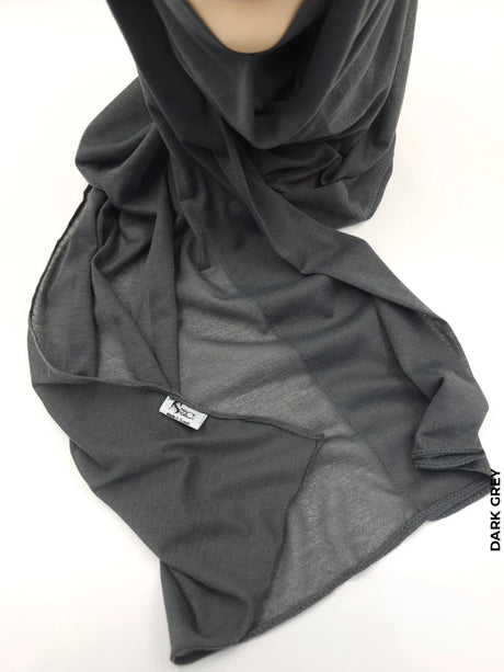 Turkey Scarf Stitched Dark Grey (Hijab)