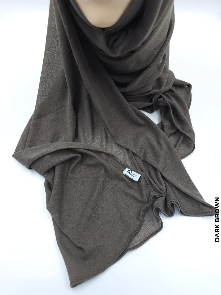 Turkey Scarf Stitched Dark Brown (Hijab)