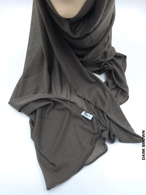 Turkey Scarf Stitched Dark Brown (Hijab)