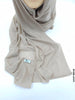 Turkey Scarf Stitched Light Beige (Hijab)