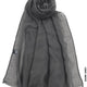 Taiyyab Light Weight Scarf Dark Grey Linen