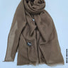 Taiyyab Light Weight Scarf Beige Brown Linen