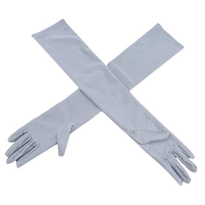 Plain Long Satin Gloves