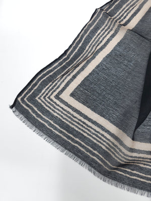 Frame Border Linen Scarf