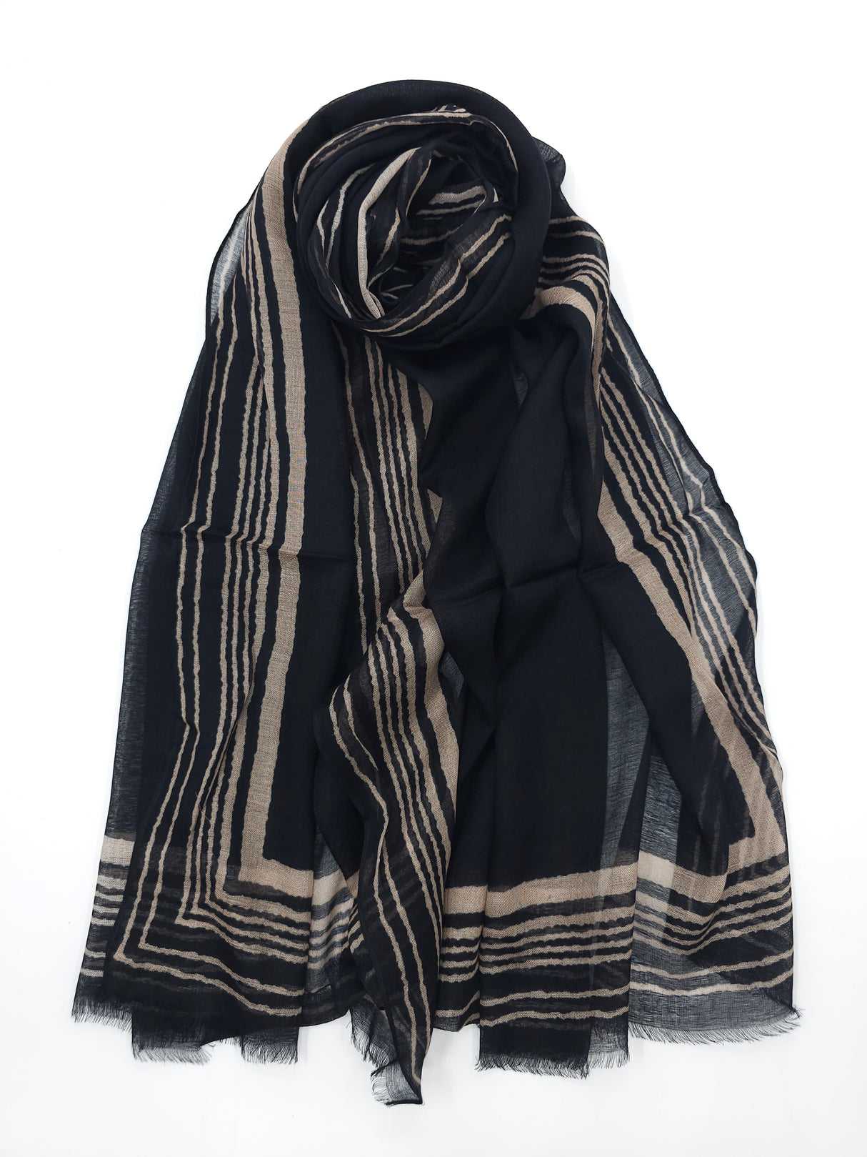 Frame Border Linen Scarf