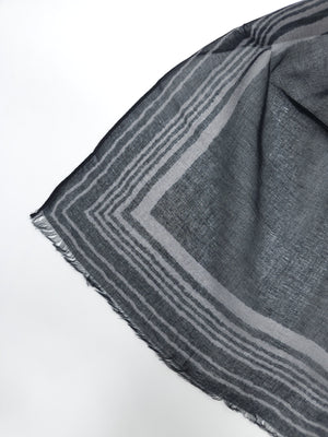 Frame Border Linen Scarf