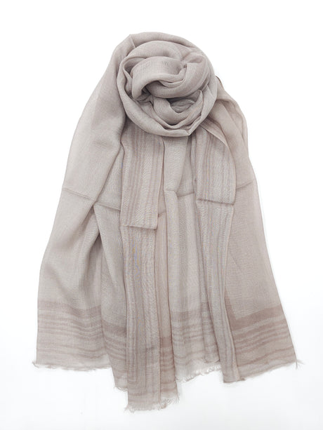 Frame Border Linen Scarf