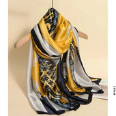 Chain print silk scarf 180*90
