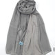 Chiffon High Quality Stitch Hijab Grey Scarf (Hijab)