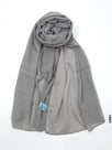 Chiffon High Quality Stitch Hijab Grey Scarf (Hijab)