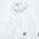 Chiffon High Quality Stitch Hijab White Scarf (Hijab)