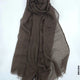 Comfort Linen Scarf for Summer Brown Linen Scarf