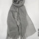 Comfort Linen Scarf for Summer Medium Grey Linen Scarf