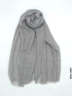 Comfort Linen Scarf for Summer Real Grey Linen Scarf