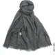 Comfort Linen Scarf for Summer Zaiti Grey Linen Scarf