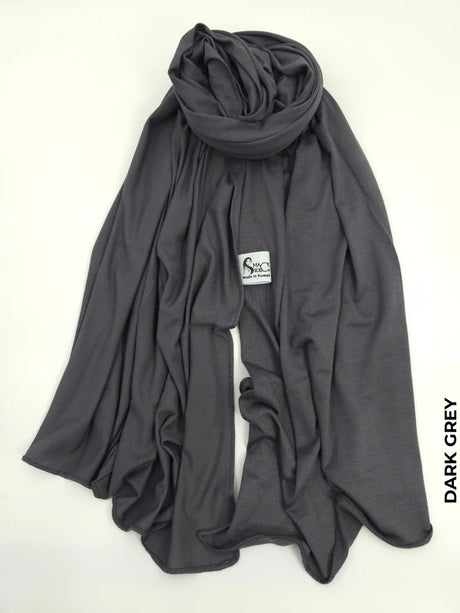 Cotton Italy Hijab | خام قطن ايطالي حجاب Dark Grey Scarf (Hijab)