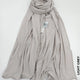 Cotton Italy Hijab | خام قطن ايطالي حجاب Light Grey Scarf (Hijab)