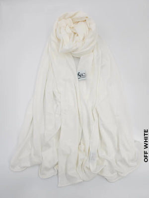 Cotton Italy Hijab | خام قطن ايطالي حجاب Off White Scarf (Hijab)