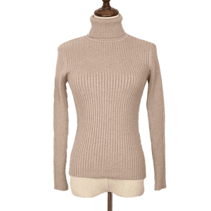 Turtle neck warm women sweater winter with Thumb open