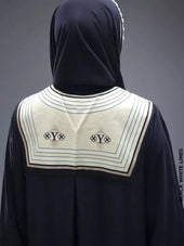 Fashionable Dickey Collar Black White Lines Collar
