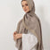 Glitter Linen Scarf Dark Beige