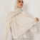 Glitter Linen Scarf Light Beige