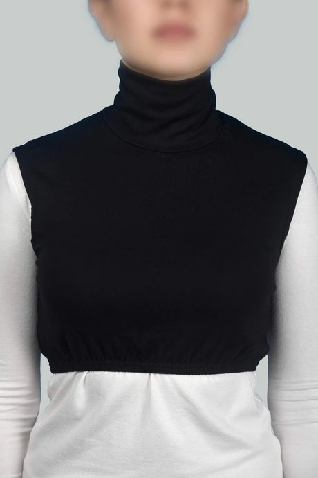 No sleeve turtle neck full neck half body