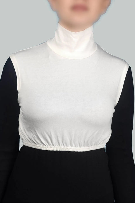 No sleeve turtle neck full neck half body