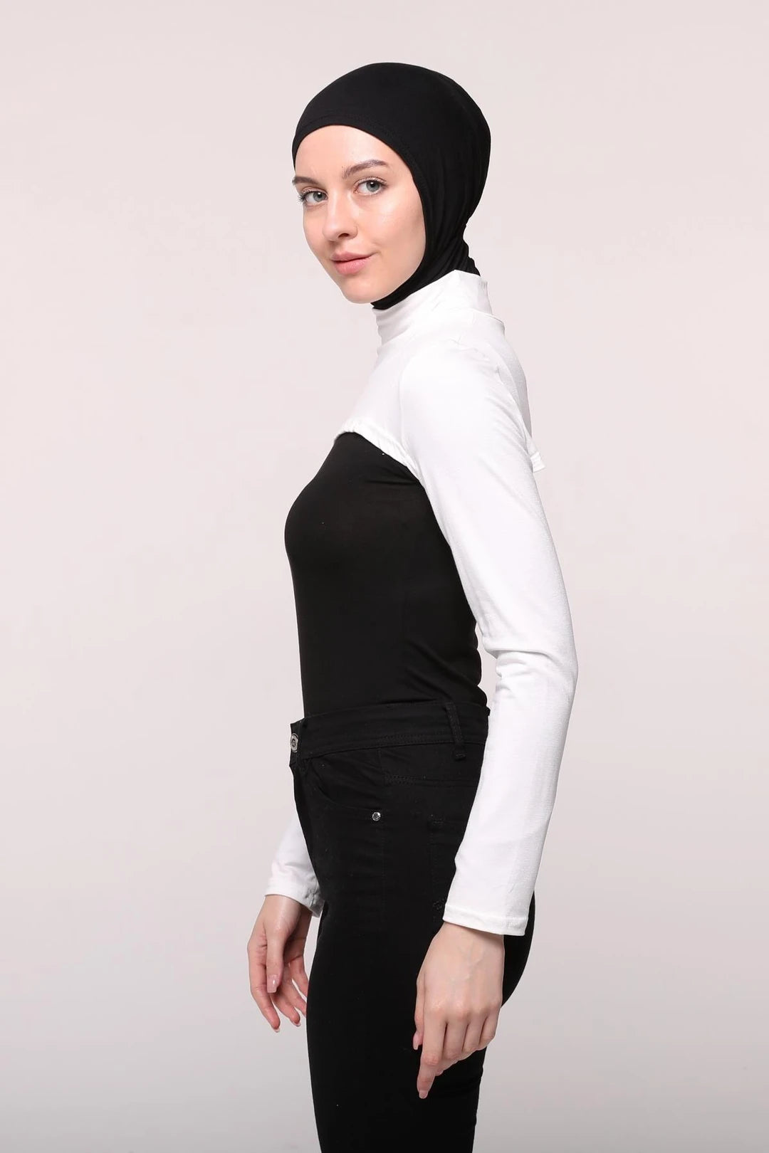 Ladies innerwear highneck with sleeves