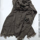 Linen Kresha Thailendi Shawl | خام تهايلندي او كريشا شال Dark Brown Scarf