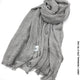 Linen Kresha Thailendi Shawl | خام تهايلندي او كريشا شال Light Grey Scarf