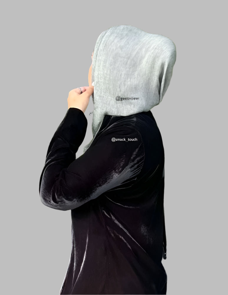 Kresha Thailendi Hijab Normal (175 X 75 Cm) / Greyish Linen Scarf