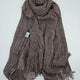 Linen Kresha Thailendi Shawl | خام تهايلندي او كريشا شال Normal (175 X 75 Cm) / Brown Scarf