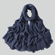 Kresha Thailendi Hijab Normal (175 x 75 cm) / Navy Blue Two Tone Linen Scarf