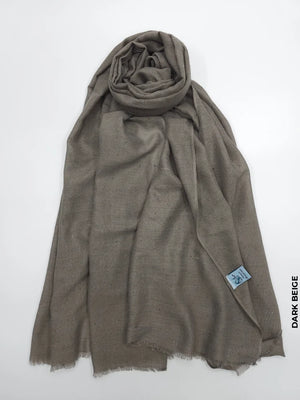 Lightweight Crystal Shawl Hijab Dark Beige Scarf (Hijab)