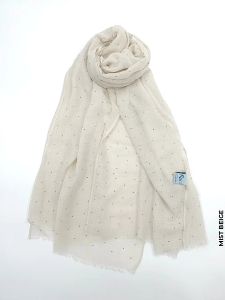 Lightweight Crystal Shawl Hijab Mist Beige Scarf (Hijab)