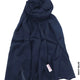 Linen 526 Kuwaitlady Navy Blue Linen Scarf