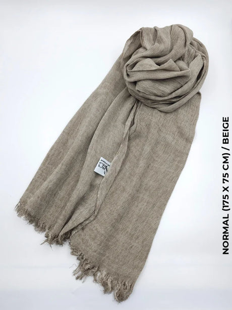 Linen Kresha Thailendi Shawl | خام تهايلندي او كريشا شال Beige Scarf