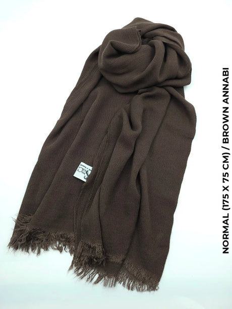 Linen Kresha Thailendi Shawl | خام تهايلندي او كريشا شال Brown Scarf