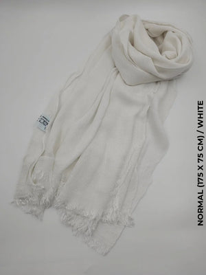 Linen Kresha Thailendi Shawl | خام تهايلندي او كريشا شال Off-White Scarf