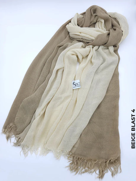 Ombre Kresha Thailendi Beige Blast Scarf (Hijab)