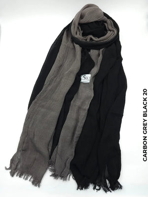 Ombre Kresha Thailendi Carbon Grey Black 20 Scarf (Hijab)